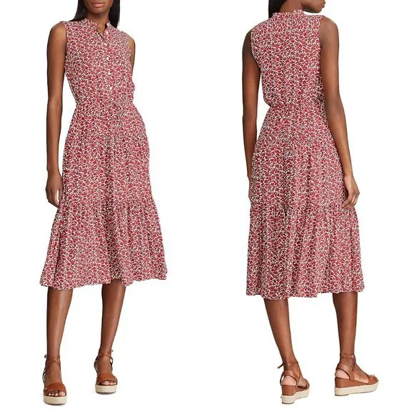 chaps midi dress